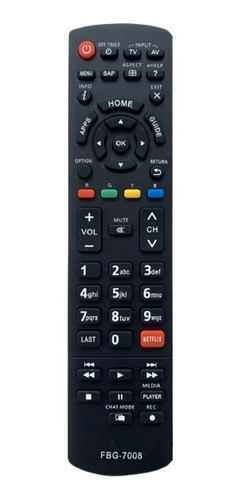 Controle Compatível Tv Lcd Led Panasonic Viera C/ Netflix