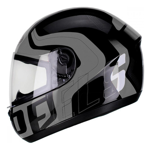 Capacete Moto Peels Spike New Ghost Preto Grafite 56