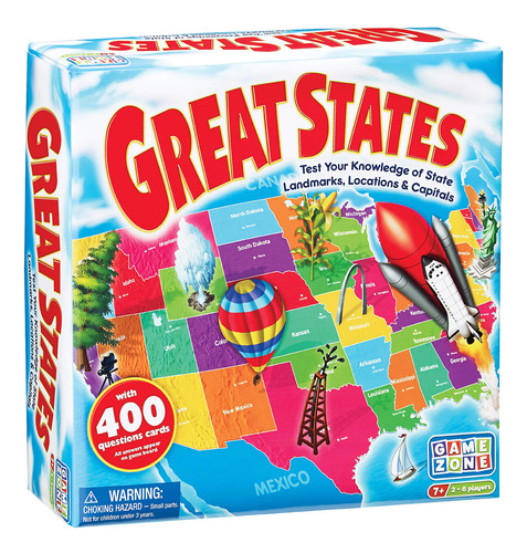 Juego De Mesa Game Zone Great States Geography