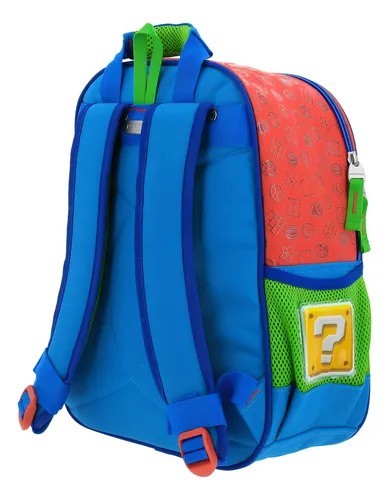 Mochila 3d Super Mario 5 Personajes Mb66458 Kinder Chenson Color Multicolor Diseño De La Tela Estampado 3d