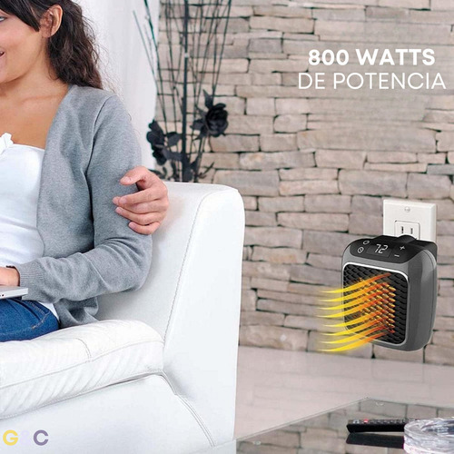 / Mini Calentador Turbo 800w Pared Compacto Termostato