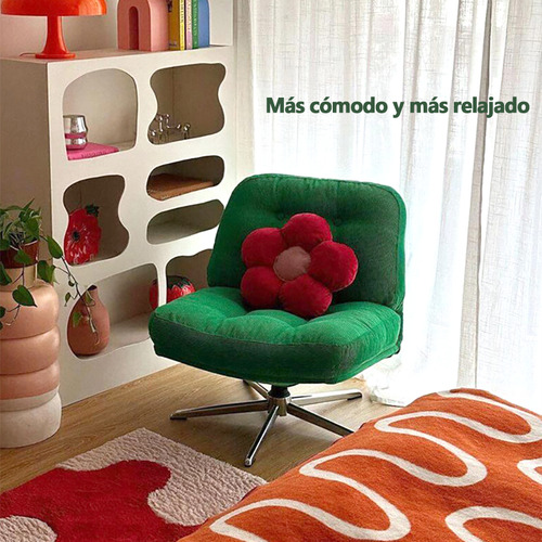 Silla Individual Elegante Con Rotación De 360 Grados Salas Verde