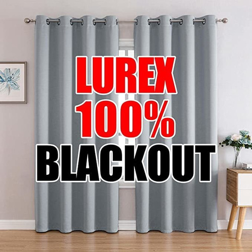 G2000 Lurex 100% Blackout Cortinas Para Dormitorio Sala De