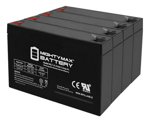 Batería 6v 7ah Compatible Con Huffy Bmw X6 - Pack De 4