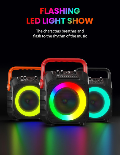 Máquina De Karaoke Verkb Con 2 Micrófonos Inalámbricos Bluet