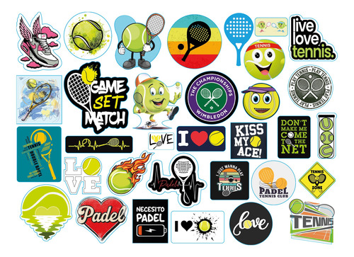 Stickers Calcos Basquet Futbol Rugby Tenis Padel Deportes