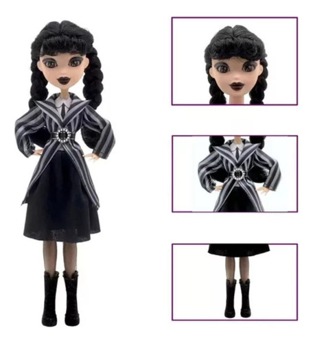 Muñeca Y Accesorios Monster High Wednesday Addams, 25 Cm