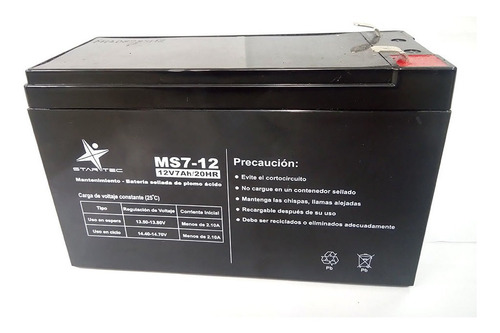 Bateria Star Tec 12v/7ah Repuesto Para Ups