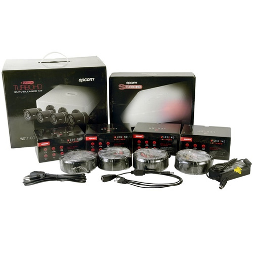 Kit Cctv 4 Camaras Tipo Bala Turbohd Dvr Epcom Lb7-turbo-kit