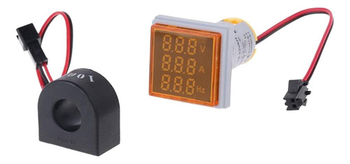 3x Quadrado Led Voltímetro Digital Luzes Tensão Medidor De