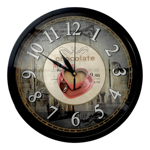 Reloj De Pared 30 Cm Redondo Mural Decorativo Silencioso