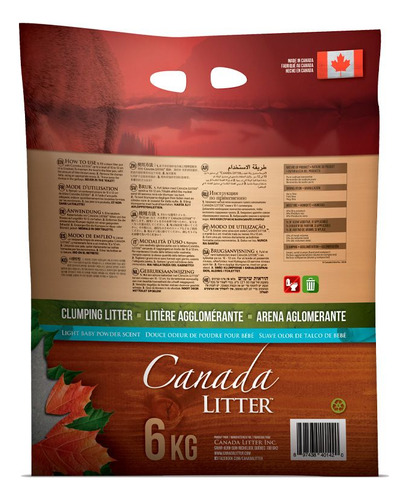 Canada Litter Arena Aglomerante 16 Kg Sanitario Gato