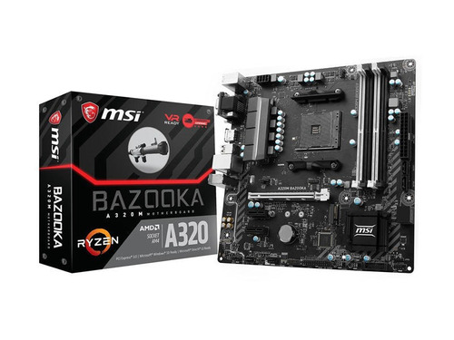 Msi Motherboard Amd A320m Bazooka Am4 Ddr4 Hdmi Vga Dvi