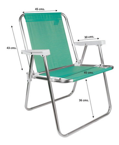 Imagen 6 de 7 de Sillon Playa Camping Pescador Aluminio Sannet Mor
