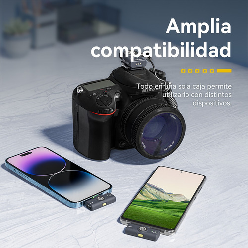 Micrófono Lavalier Inalámbrico Hollyland Lark M2 Combo