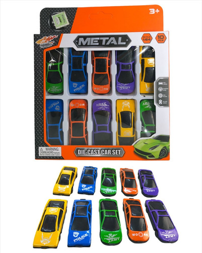 Pack Autitos Metal X10 Auto 1:64 Juguete Tv Pce 2013 Bigshop