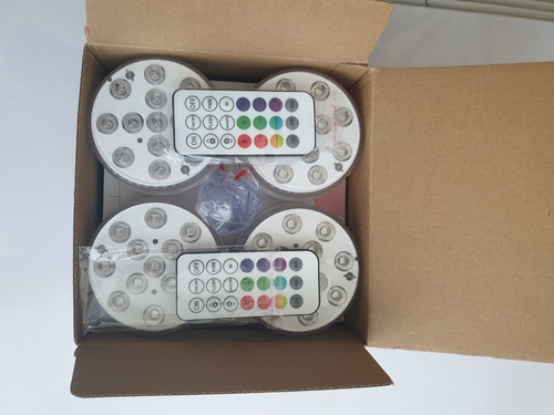 Luces Led Multicolor Control Sumergibles En Agua Piscina Rgb
