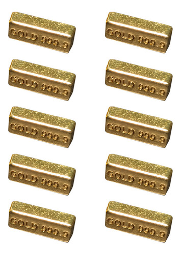 Minilingotes De Oro Falsos Para Decoración De Modelos, 10 Un