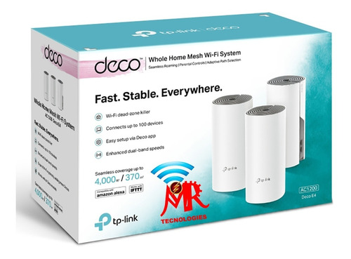 Sistema Wi-fi Mesh Para Toda La Casa Ac1200deco E4 Pack 3