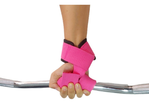 Straps Lifting Gym Correas Pesas Fitness Crossfit Muñequeras Color Rosa