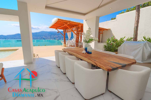 Cad Casa Punta Arena. Terraza Con Vista Espectacular A La Bahía De Acapulco, Alberca Con Fuente Y Jacuzzi
