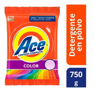 Detergente En Polvo Ace Limpieza Completa Color 750g