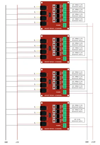 Modulo Mosfet Irf540 Interruptor 4ch Canales Rele Solido