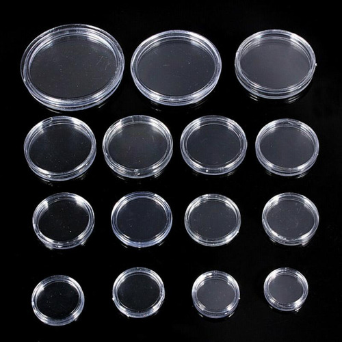 Cápsulas De Monedas De Plástico Transparente De 45 Mm, 10 Un
