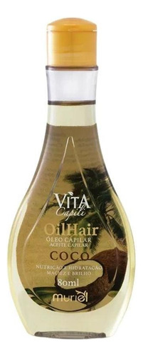 Óleo De Coco Capilar Cabelo Brilho Maciez Vita Capili 80ml