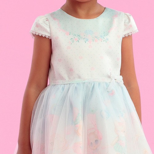 Imagem 2 de 4 de Vestido De Festa Infantil Gatinha Ballet Petit Cherie 22130