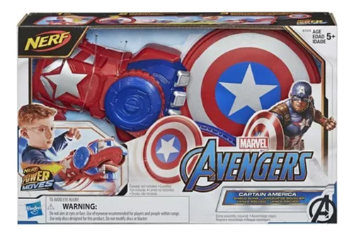 Avengers Nerf Capitán América E7375 Lanza Escudo