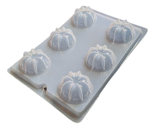*molde Mediano Gelatinas 6 Semi Roscas Flores Jabon Yeso