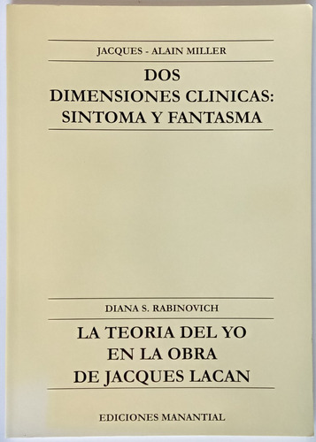 Dos Dimensiones Clínicas Miller Teoría Yo Rabinovich  Libro