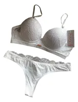 Comprar Conjunto Soft Microfibra Y Puntilla C-less Kaury Art 4030