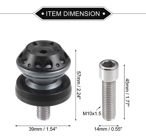 1 Pair Kit Tornillos Para Autos 45x14mm Titanium Aluminum