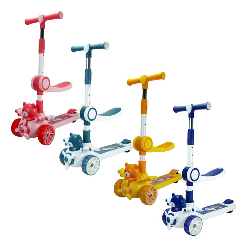 Scooter Patin 2 En 1 Con Asiento Luces Y Sonido