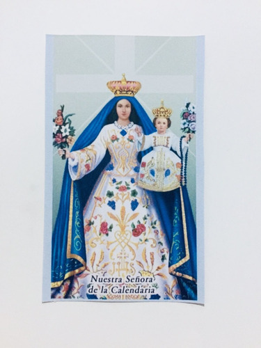 58 Estampas Virgen De La Candelaria Mide 8.5x14cm (ev25)