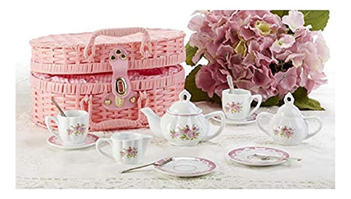 Delton Products - Juego De Té De Porcelana De Flores De Lav