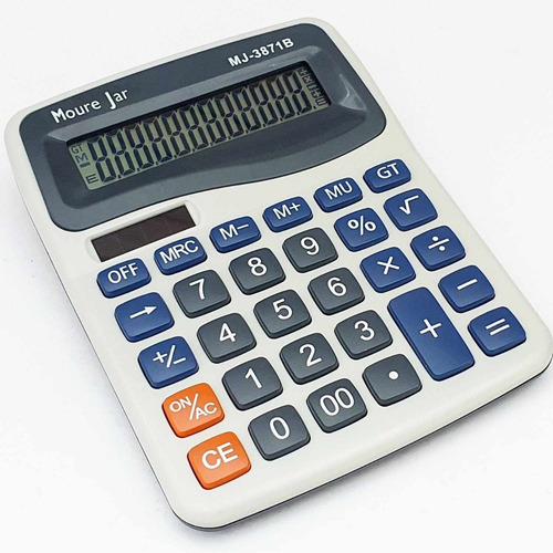 3 Calculadoras Grande C 12 Dig. De Mesa Balcão Escritório Mj