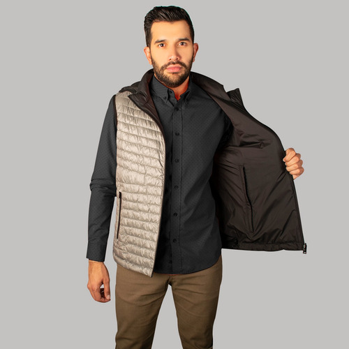 Chaleco Hombre Doble Vista Capucha Desmontable Greenlander