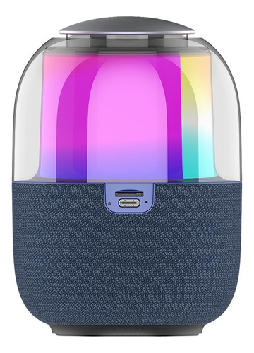 Parlante Sp923 Bluetooth Portátil Rgb Color Azul Marino