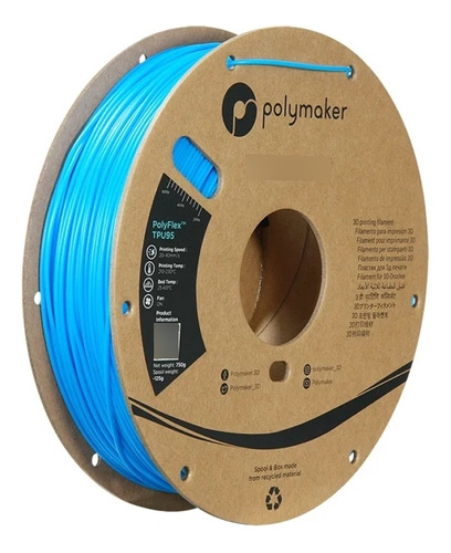 Filamento Polyflex Azul Tpu95 1.75mm 750g