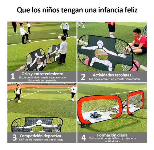 2 Juego De Porterías De Fútbol Portátil Para Niños 120*80cm