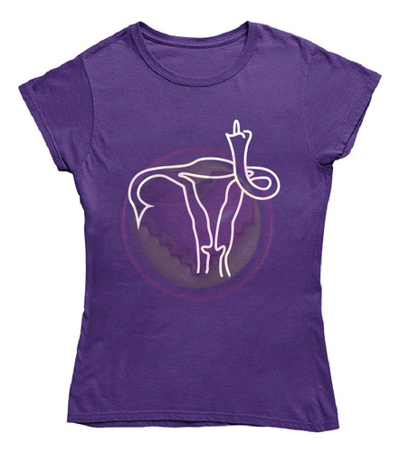 Playera Utero Dedo Medio Feminista 8m