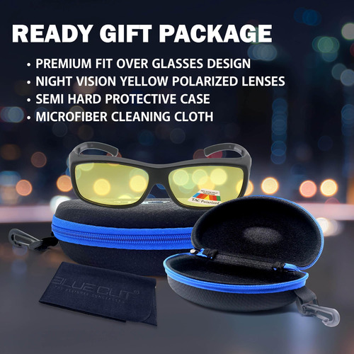 Gafas Nocturnas Polarizadas Con Corte Azul Y Ajuste Ideal