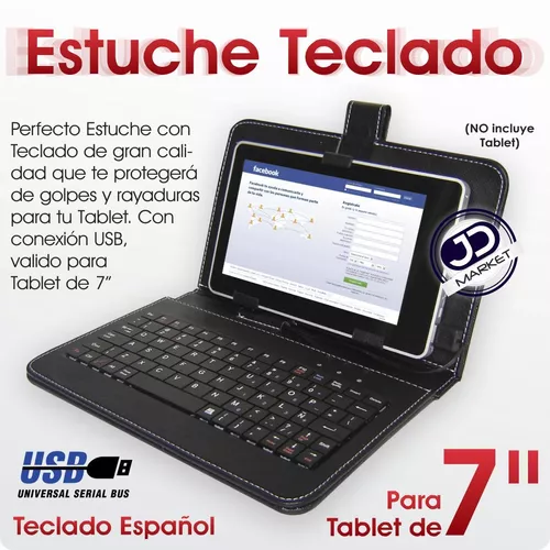 Estuche / Teclado Usb En Español Para Tablet De 7'' ***