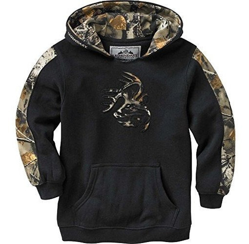 Legendary Whitetails Youth Outfitter Hoodie Onyx Medium