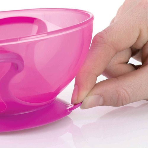 Imagen 3 de 9 de Porta Comida Bebé Rosa Plato Tapa Cuchara Nuby Bol
