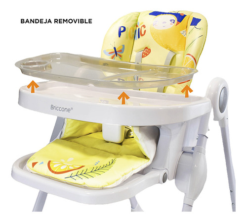 Silla De Comer Mango Bebe Bandeja Retraible Plegable Cta