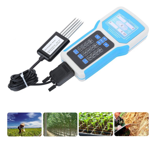 Testador De Solo Temperatura Inteligente Umidade Ec Ph